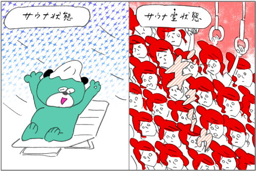 (Image of sauna state and sauna room state)